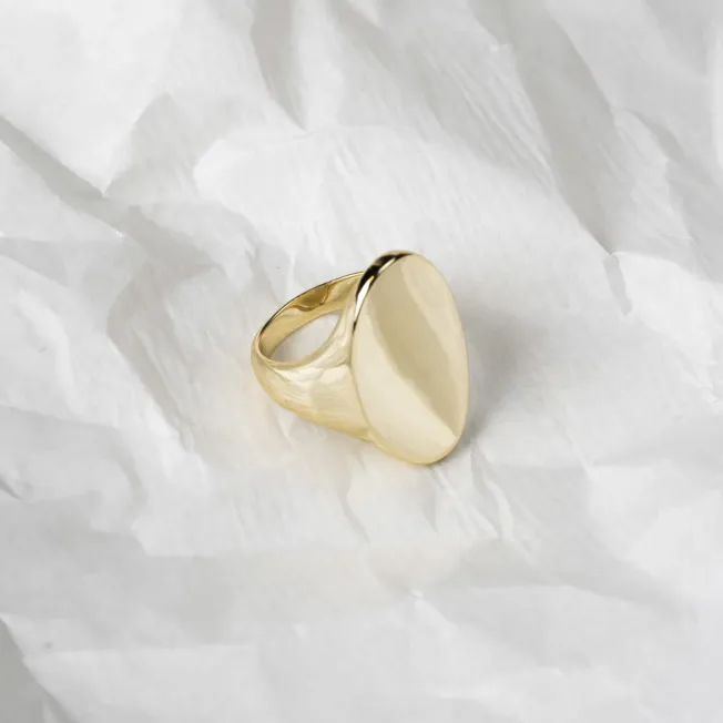 Studio "Crave" ring i forgylt sølv