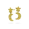 Shapes "Celeste" ørepynt i forgylt sølv