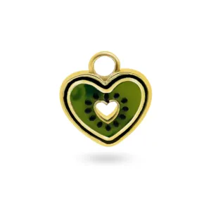 Sandra Lyng Kiwi Love charm i forgylt sølv