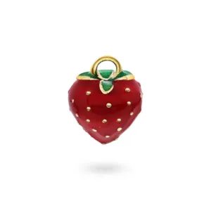 Sandra Lyng Berry cute charm i forgylt sølv