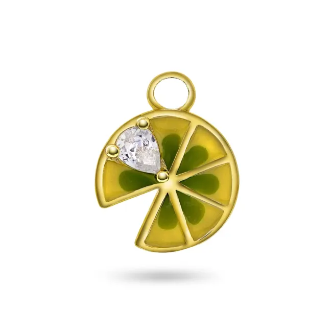 Sandra Lyng Lime Light charm i forgylt sølv