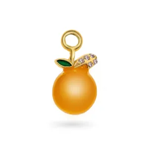 Sandra Lyng Orange Crush charm i forgylt sølv