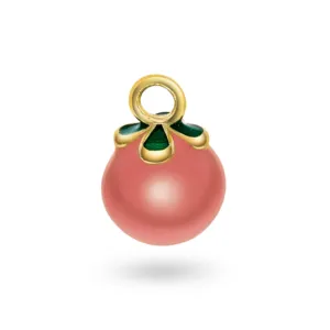 Sandra Lyng Peach Please charm i forgylt sølv