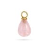 Sandra Lyng Rose glow charm i forgylt sølv med rosenkvarts