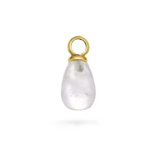 Sandra Lyng Crystal clear charm i forgylt sølv med bergkrystall