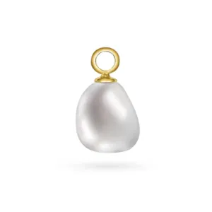 Sandra Lyng Pearlfect charm i forgylt sølv med ferskvannsperle