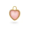 Sandra Lyng Love load charm i forgylt sølv med rosa opal