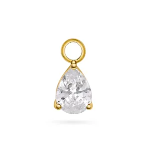 Sandra Lyng Bling bling charm i forgylt sølv med c.zirkonia