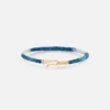 OLE LYNGGAARD COPENHAGEN Life armbånd Blue jeans armbånd med gult gull lås
