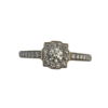 Gult gull rosettring med diamanter 0,38 W.SI