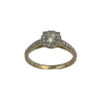Gult gull rosettring med diamanter 0,38 W.SI