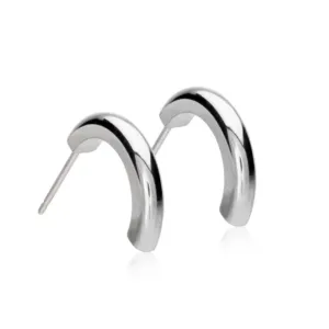 15-12153-00 Blomdahl rounded curved ørering i titan