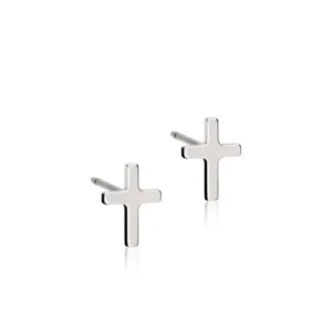 Blomdahl Plain cross ørepynt i titan