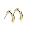Blomdahl rounded curved ørering i gullfarget titan