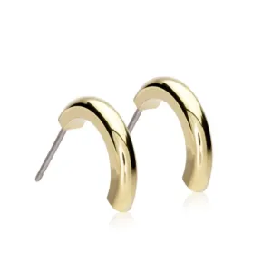 15-13153-00 Blomdahl rounded curved ørering i gullfarget titan