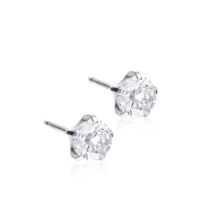Blomdahl ørepynt med titanstift med c.zirkonia 6 mm