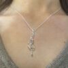 20001679 modell Georg Jensen Torun Forget me Knot anheng i sølv