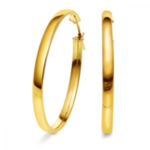 Ørering i forgylt sølv, 40 mm