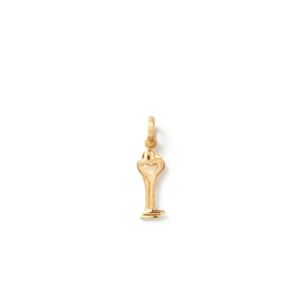 A3262-401 OLE LYNGGAARD COPENHAGEN Bird Family Key Charm i gult gull