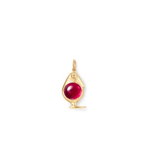 A3267-401 OLE LYNGGAARD COPENHAGEN Bird Family Pendant i gult gull med cerise turmalin
