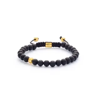 B00072 Onyx_Matte_Braided_6mm-Bracelets- Onyx Matte Braided 6 mm armbånd sort