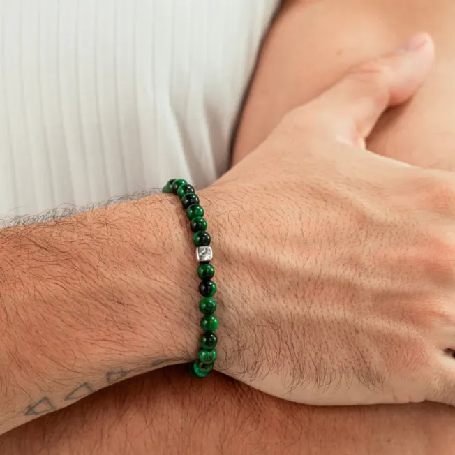 Green tiger eye armbånd 6 mm