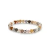 Bamboo leaf agat armbånd 6 mm multi-color