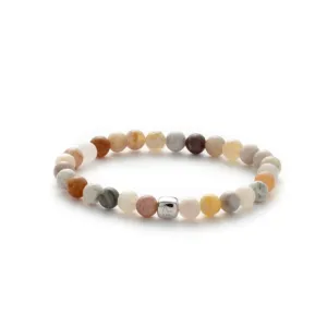 Bamboo leaf agat armbånd 6 mm multi-color