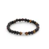 Los Angeles armbånd 6 mm brun og sort