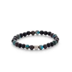 Rome armbånd 6 mm blå, brun og sort