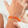Roland Garrros armbånd oransje silikon med sølv pynt