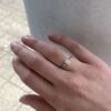 Hvitt gull rosettring med diamanter 0,30 W.SI