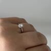Hvitt gull rosettring med diamanter 0,30 W.SI