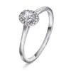 Hvitt gull rosettring med diamanter 0,30 W.SI