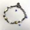 By Birdie Ellen Pearl armbånd i sølv med gult gull og perler