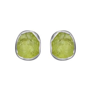 By Birdie Siv Raw Peridot ørepynt i sølv med peridot