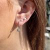 G182Y modell Ørering / creol med diamanter i gult gull 18 K med diamanter 0,43 ct