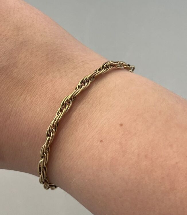 5265- modell Armbånd Singapore i gult gull