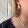 Spor Blome kjede i hvitt sølv