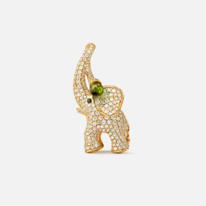 Den store paveerte elefanten i gult gull med diamanter fra Ole Lynggaard Copenhagen.