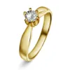 "Superstar" ring i gult gull med 0,30 TW SI