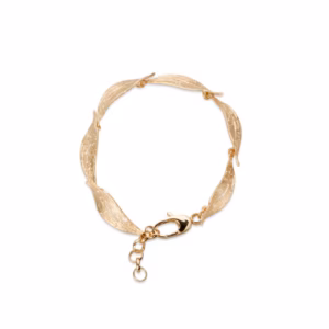 9988-3YG Armbånd i forgylt sølv, med kronblader rundet håndleddet. Er fra Catwalk Exclusive. Stardust overflate.