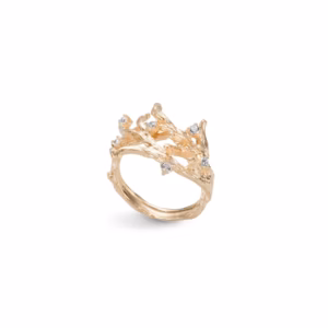 9844-2YG Catwalk Exclusive ring i forgylt sløv, i serien Forest-skog.