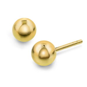 Ørepynt gullkuler 6 mm 9 karat