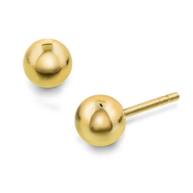 Ørepynt gullkuler 5 mm  i 9 karat