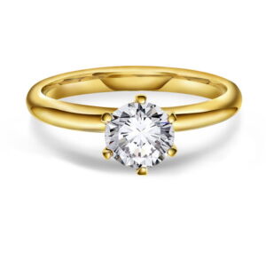 Contessa enstensring i 100% resirkulert gull med labratoriedyrket diamant på 1,0 ct