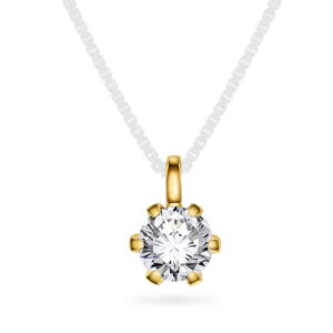 N240613 Gems Contessa enstensanheng i 100% resirkulert gull med labratoriedyrket diamant på 1,0 ct