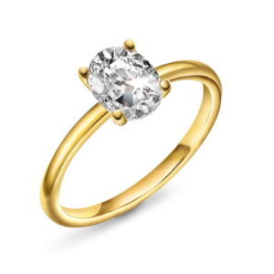 Empress enstensring i 100% resirkulert gull med labratoriedyrket diamant på 1,25 ct