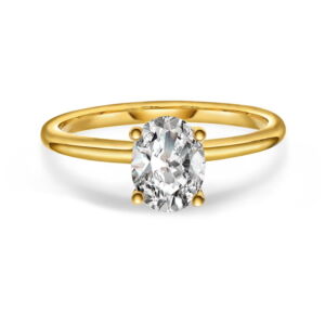 N240618 Gems Empress 1,25 ct oval Empress enstensring i 100% resirkulert gull med labratoriedyrket diamant på 1,25 ct