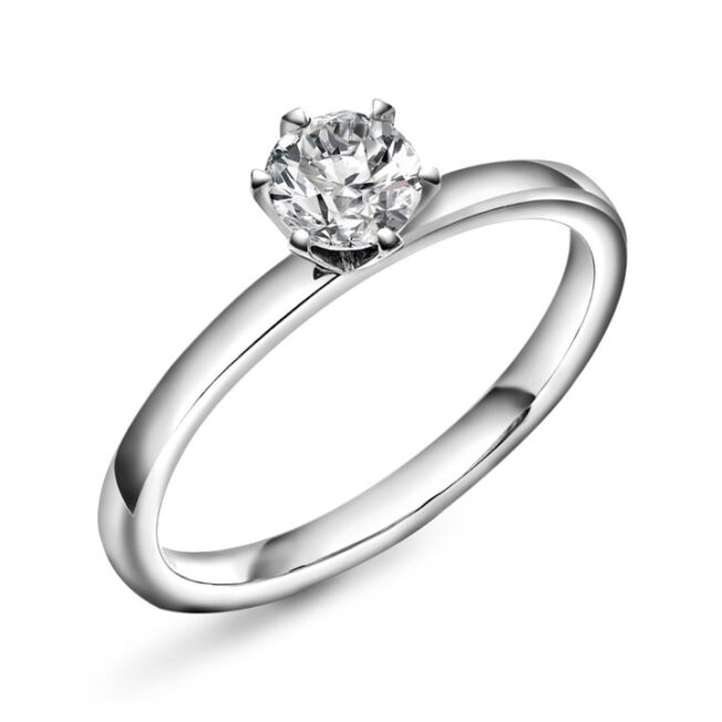 N240626-1 Contessa ring i 100% resirkulert hvitt gull med labratoriedyrket diamant totalt 2,0 ct